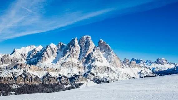 Lyžařské středisko Cortina d´Ampezzo v Itálii